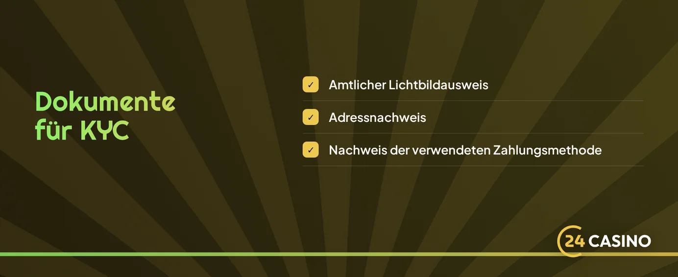 Dokumente für Kontoprüfung sammeln